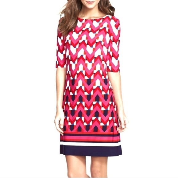 Eliza J Dresses & Skirts - Eliza J Graphic Print Jersey Shift Dress Sz 14 Nwt